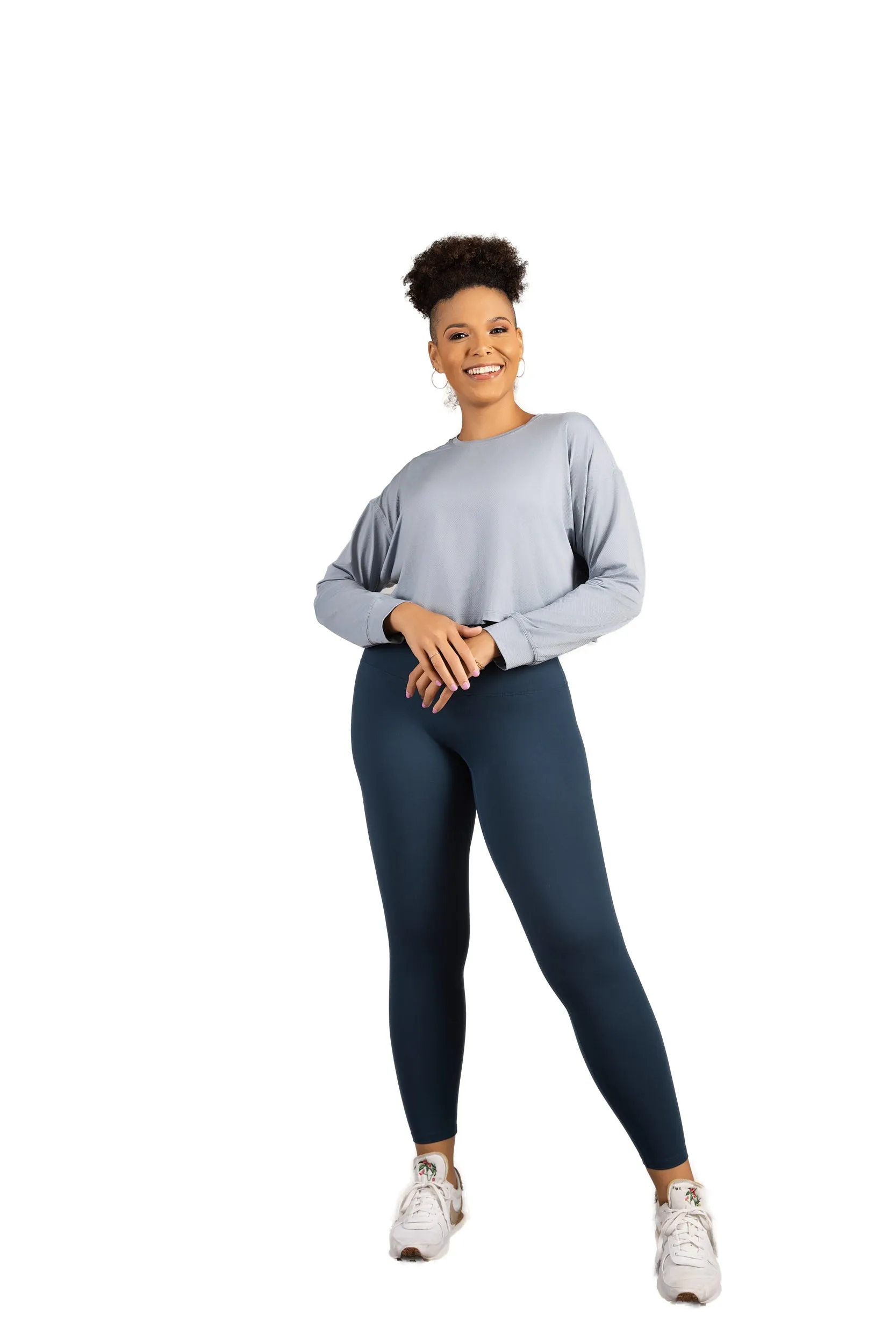 WILLOW LONG SLEEVE TOP BLUE
