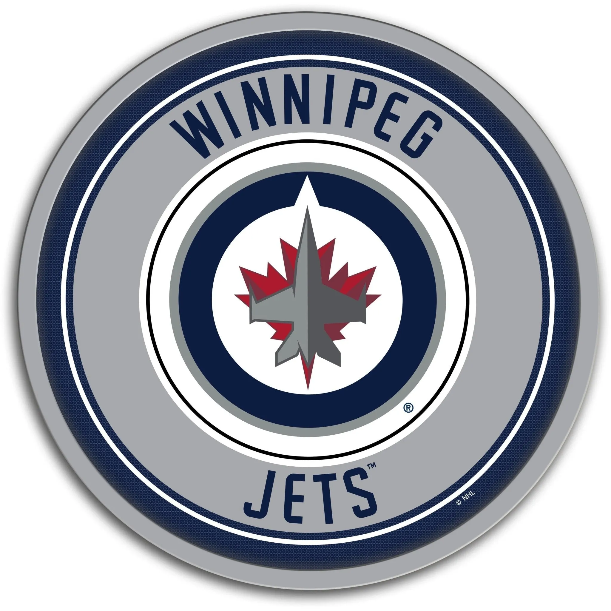 Winnipeg Jets: Modern Disc Wall Sign