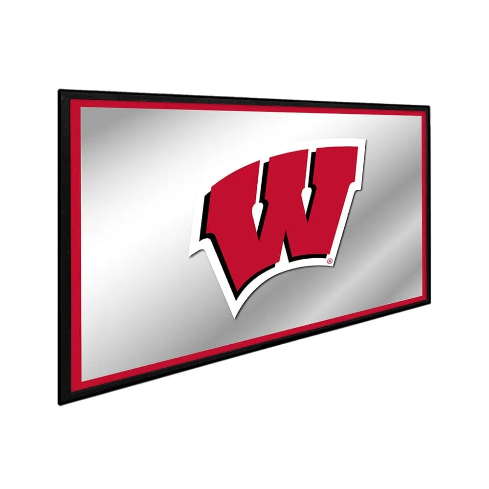 Wisconsin Badgers: Framed Mirrored Wall Sign