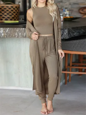 Women's Casual Comfy Slim Outfits Vest Coat Trousers