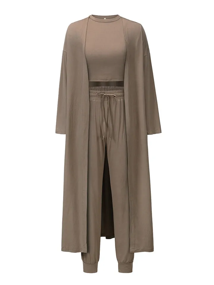 Women's Casual Comfy Slim Outfits Vest Coat Trousers
