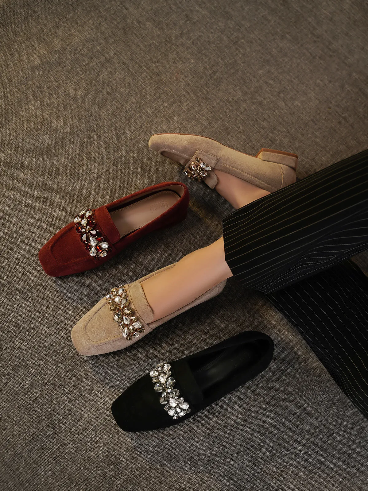 Womens "AVALOS" Comfy Slip On Ballerinas