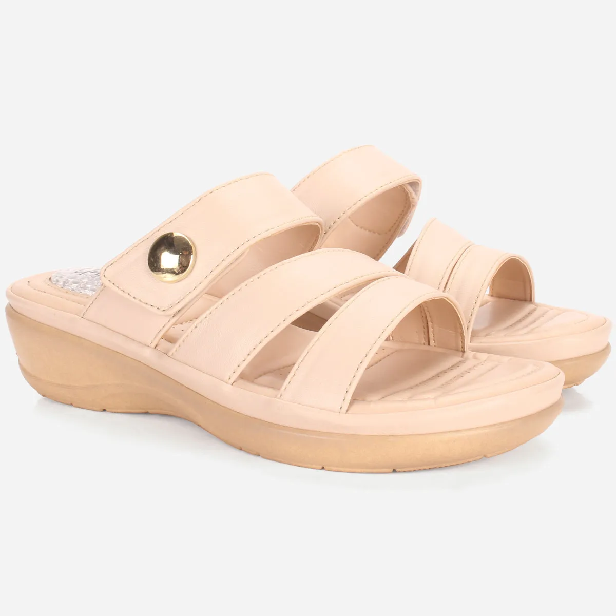 Womens "DIANA" Comfy Everyday Casual Wedge Slippers