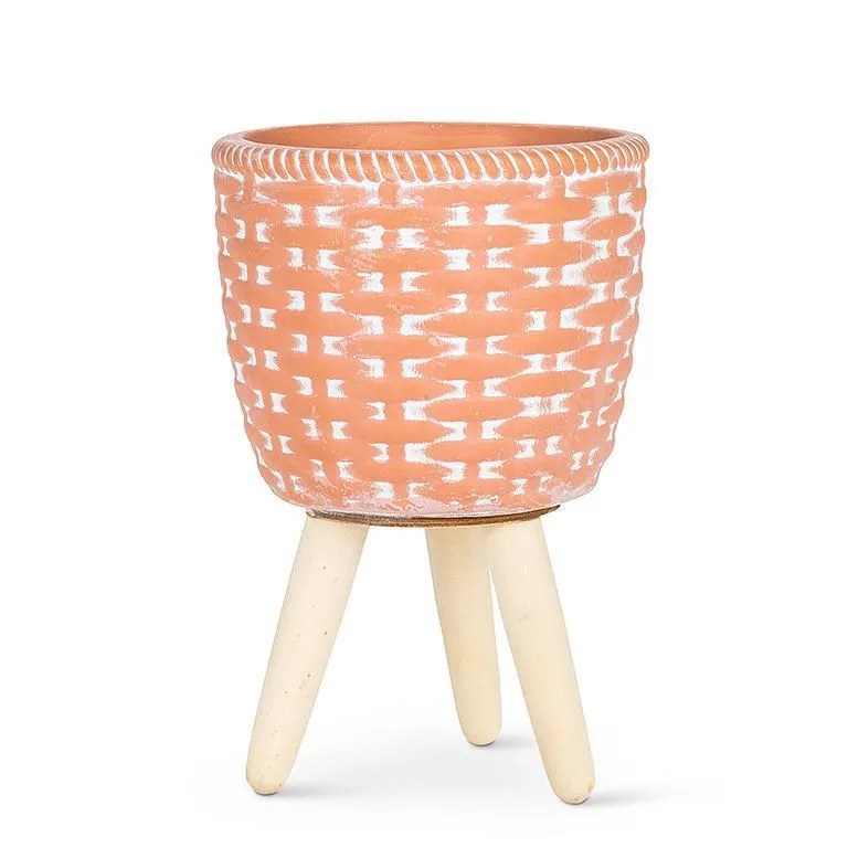 Woven Tripod Planter-Terra