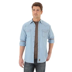 Wrangler® Men's Light Denim Western Shirt - #MVR277D