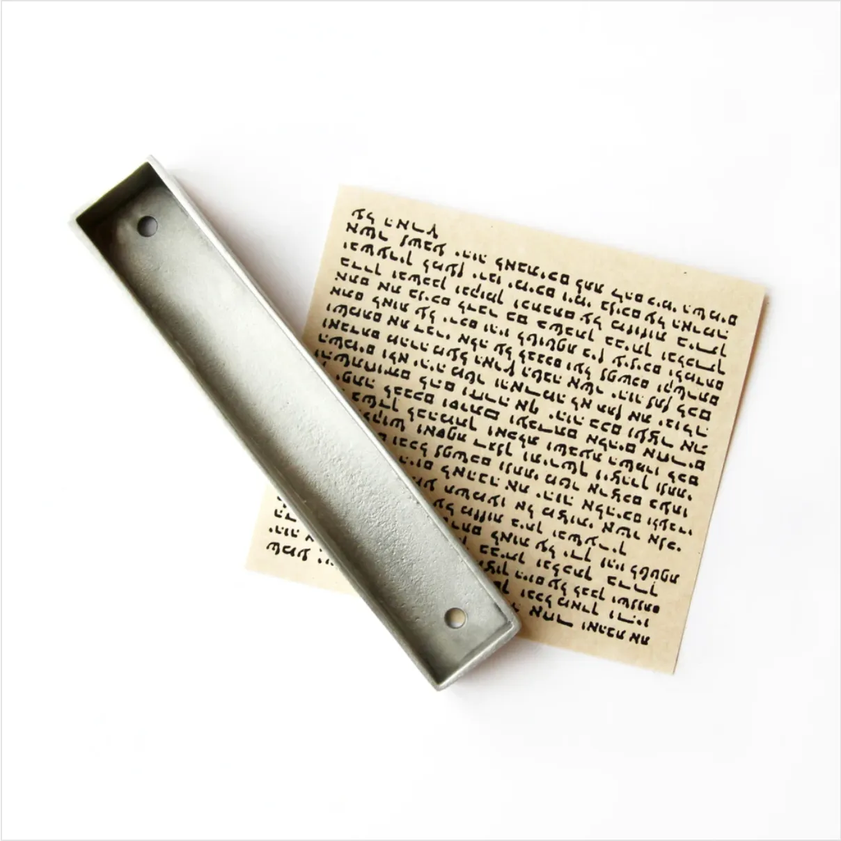Wren Mezuzah in Pewter