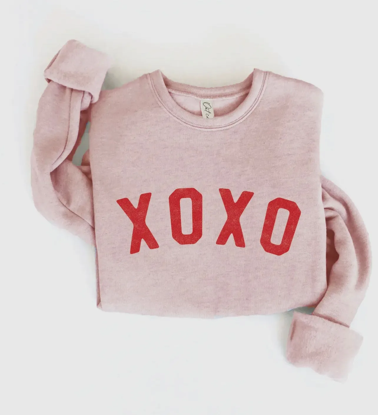 XOXO Fleece Pullover Relaxed Fit Sweatshirt