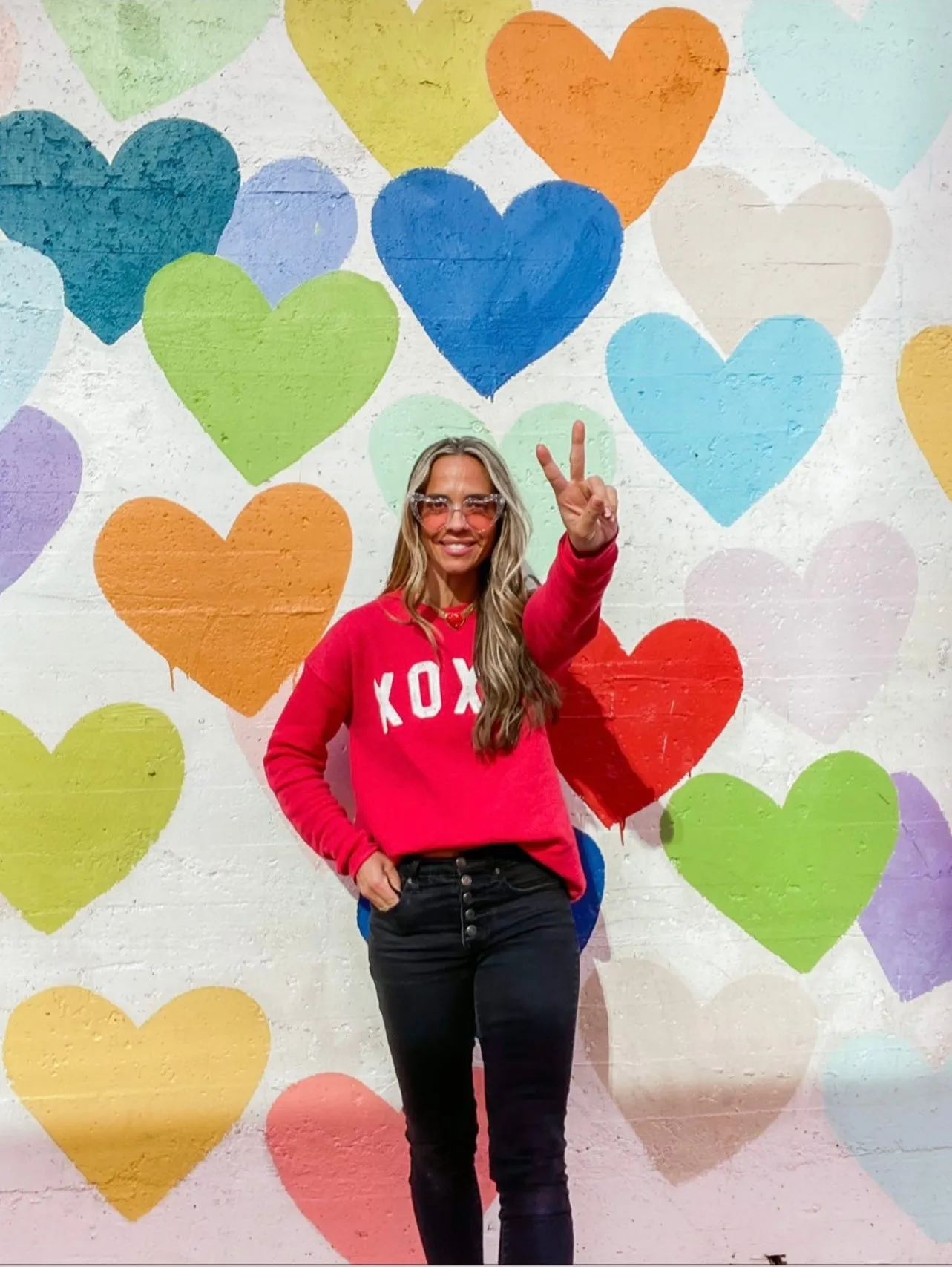 XOXO Fleece Pullover Relaxed Fit Sweatshirt
