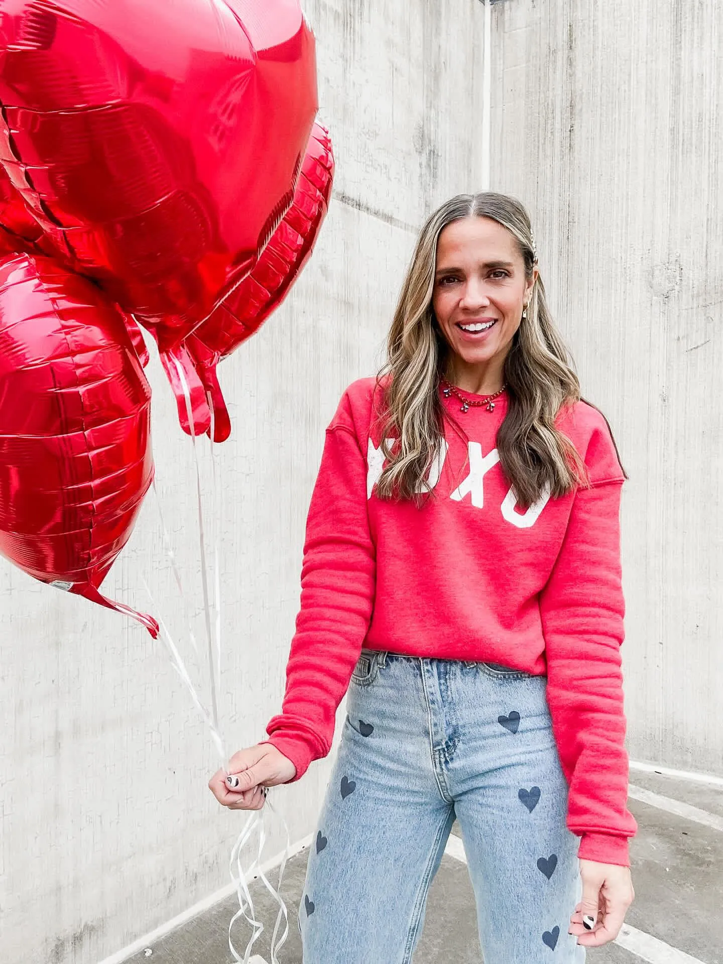 XOXO Fleece Pullover Relaxed Fit Sweatshirt
