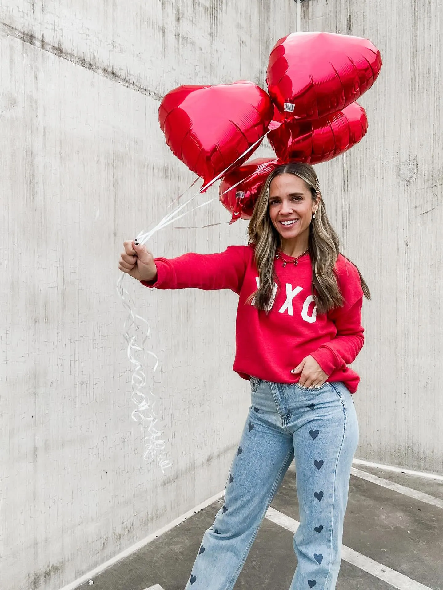 XOXO Fleece Pullover Relaxed Fit Sweatshirt