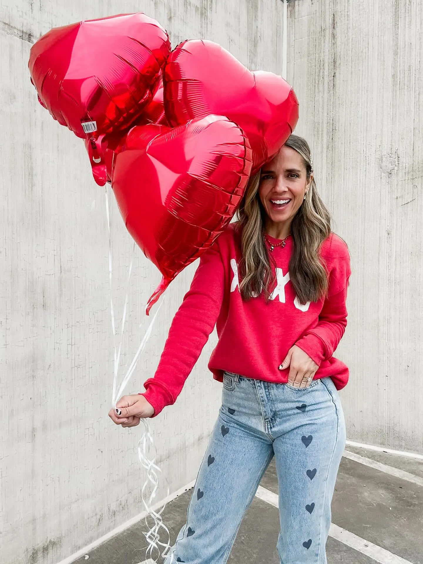 XOXO Fleece Pullover Relaxed Fit Sweatshirt