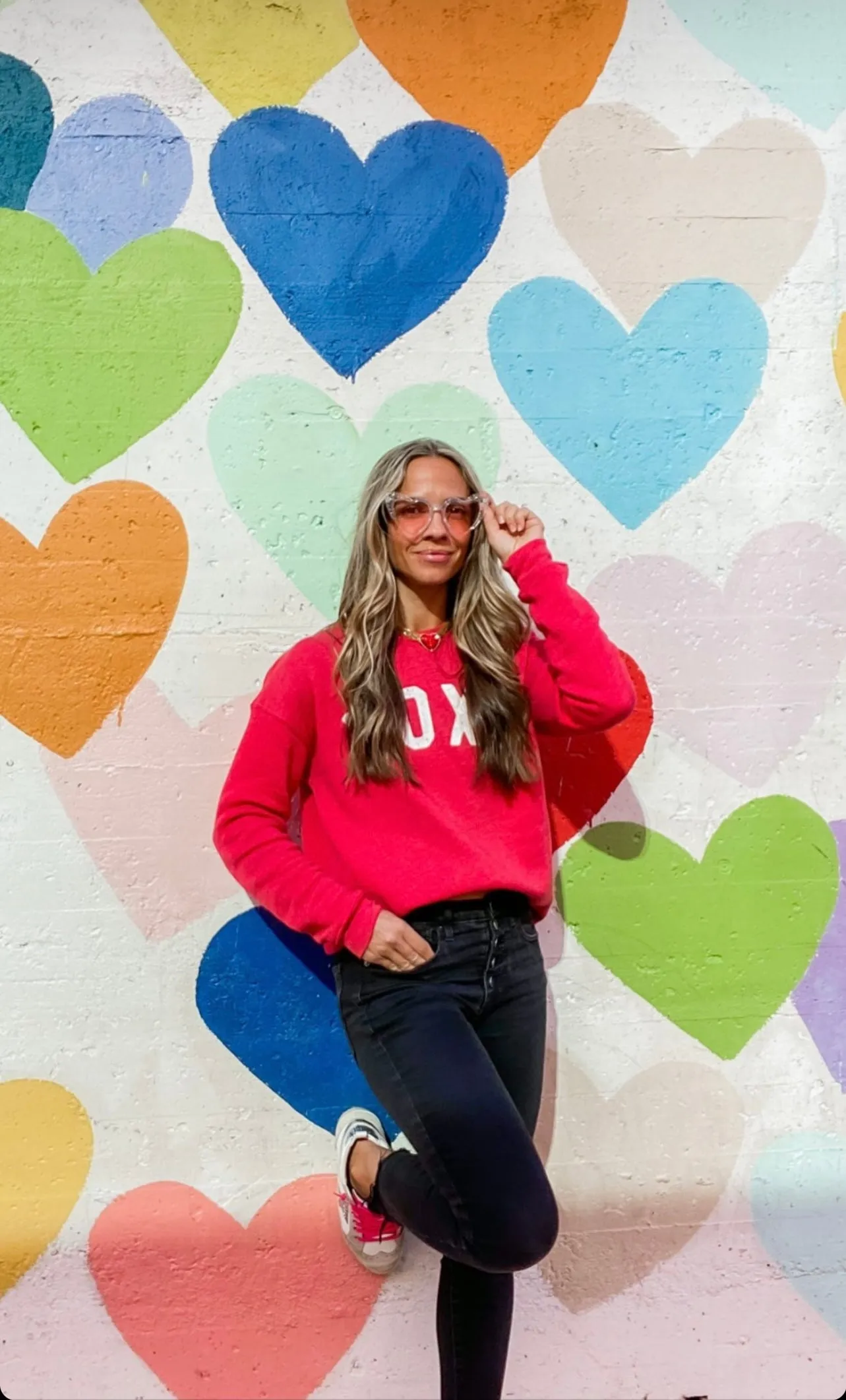 XOXO Fleece Pullover Relaxed Fit Sweatshirt