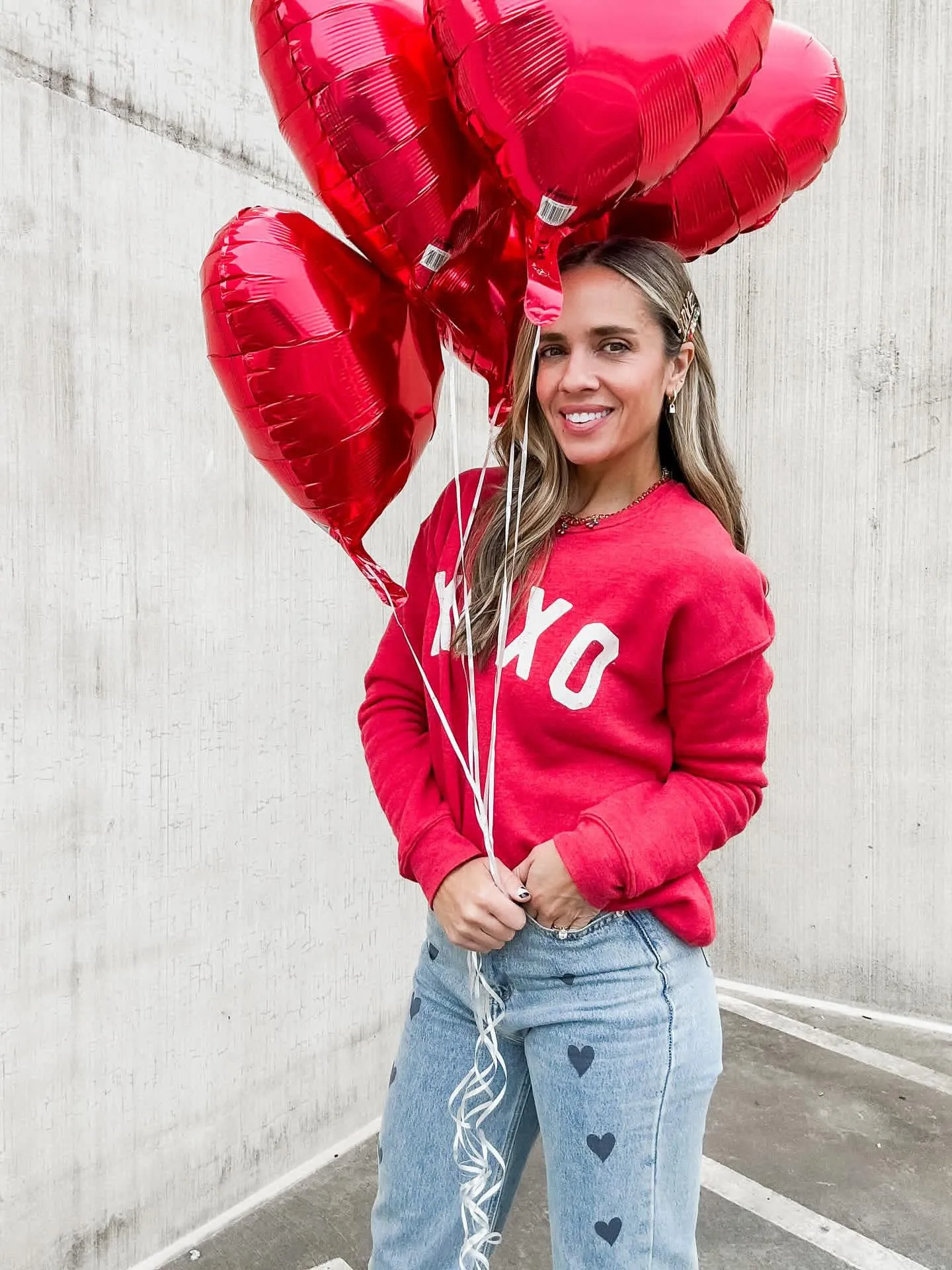 XOXO Fleece Pullover Relaxed Fit Sweatshirt