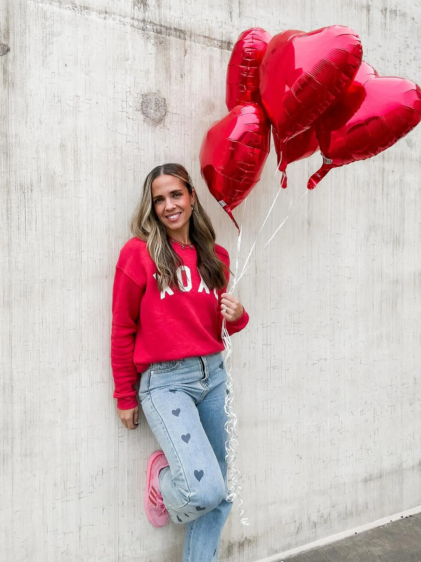 XOXO Fleece Pullover Relaxed Fit Sweatshirt