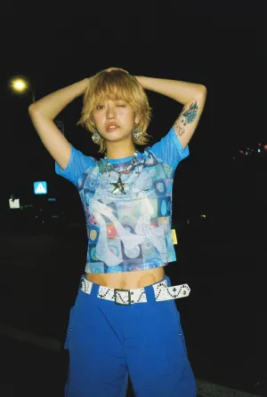 Y2K Anime Mesh Top
