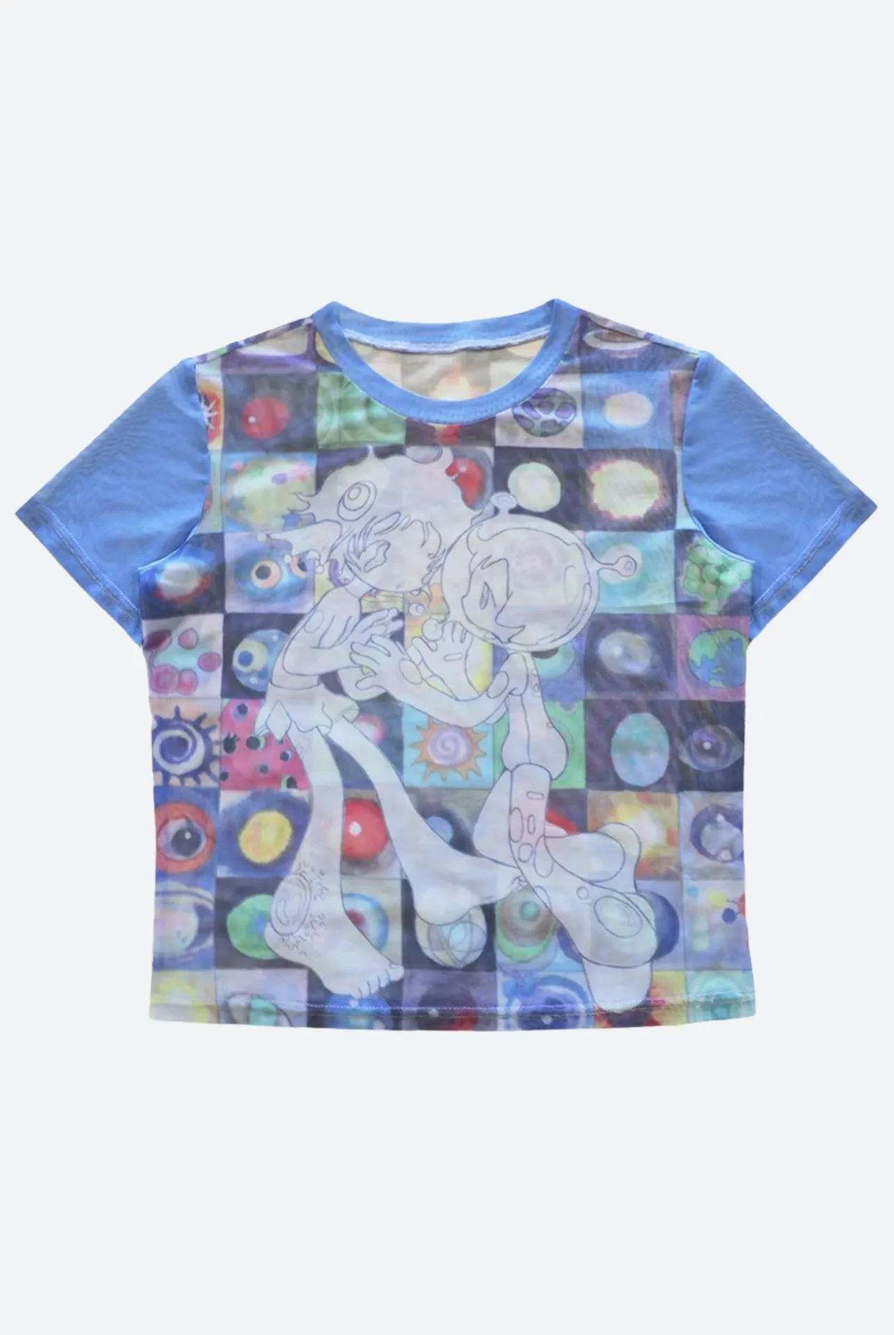 Y2K Anime Mesh Top