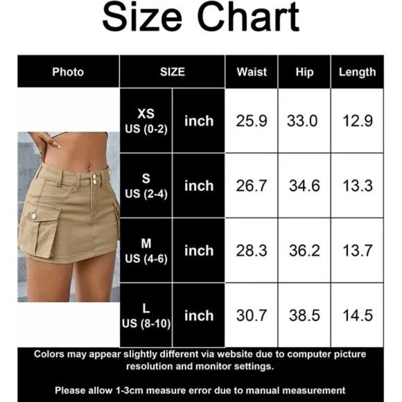 Y2K Light Khaki Cargo Denim Mini Skirt Low Waist Extra Short Bodycon Skirt