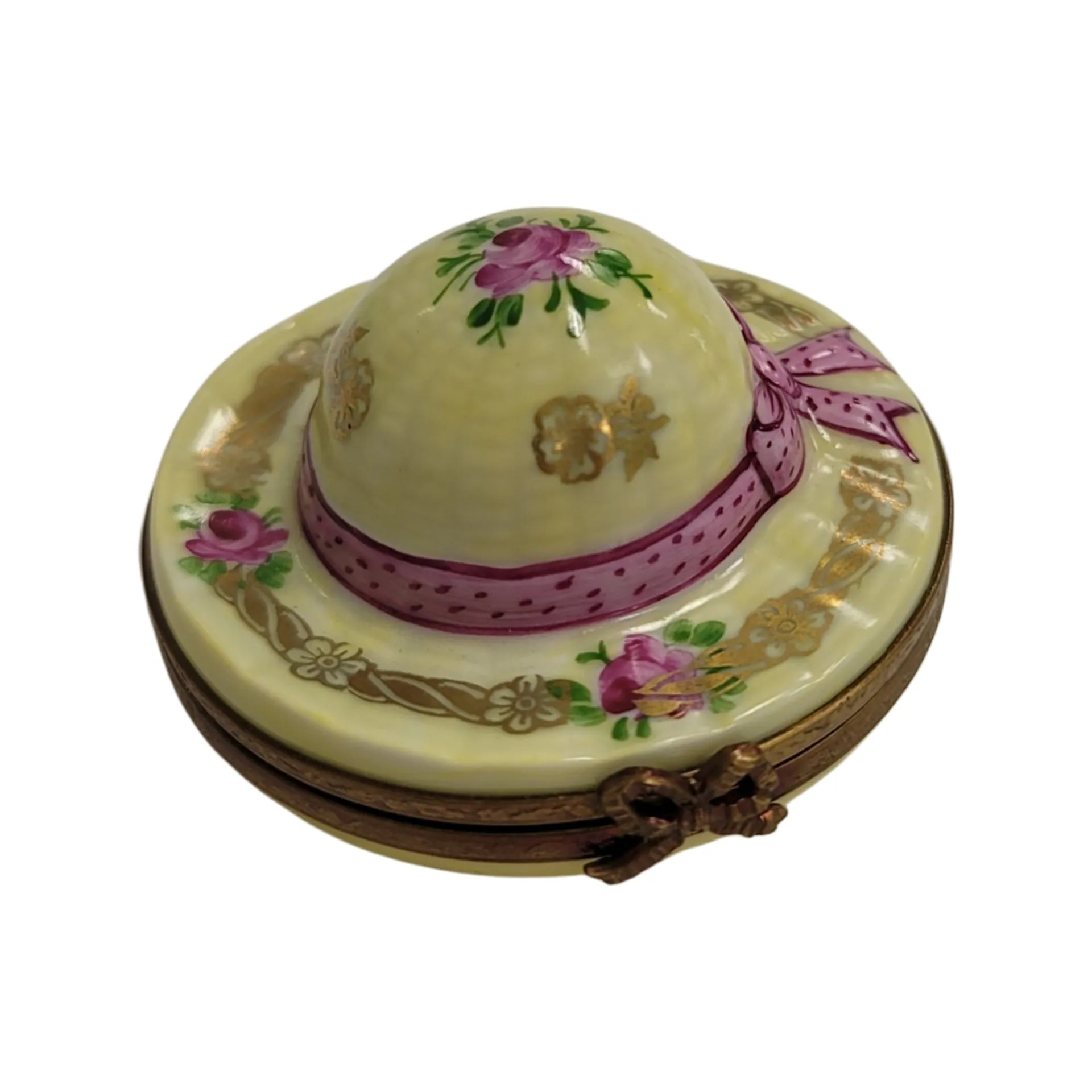 Yellow Bonnet Hat w Rabbit inside