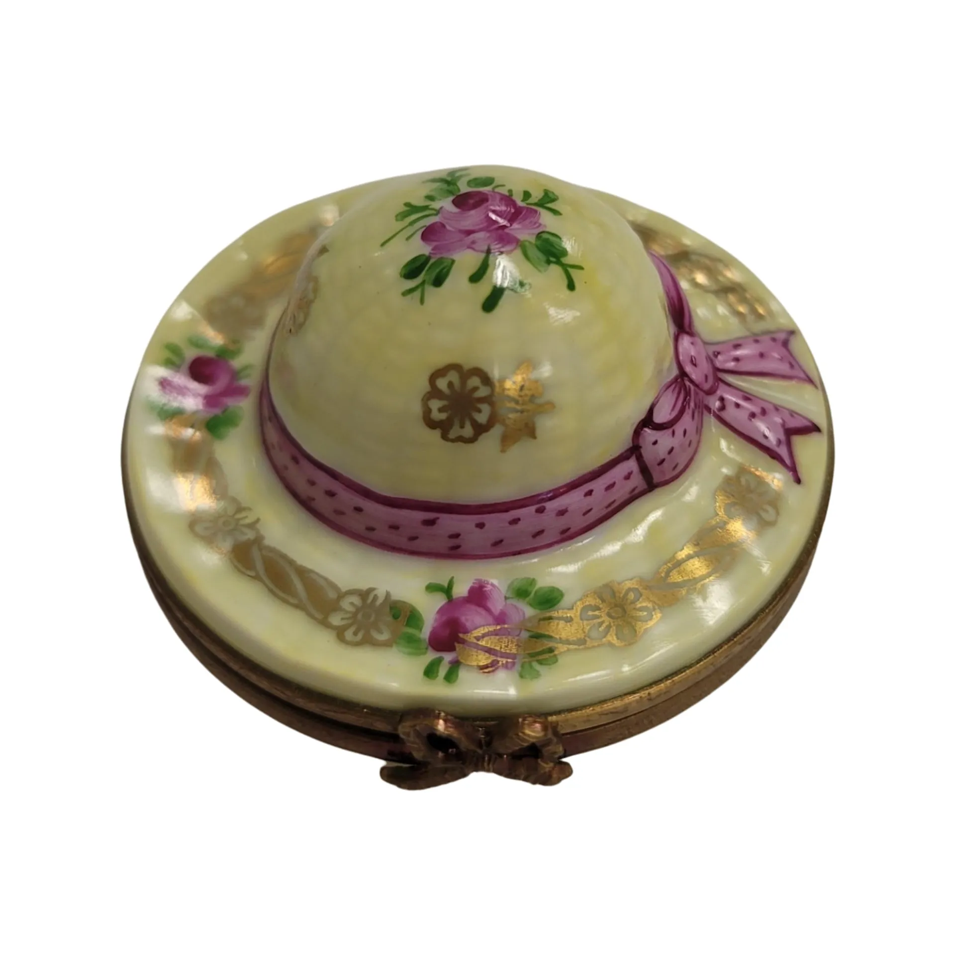 Yellow Bonnet Hat w Rabbit inside