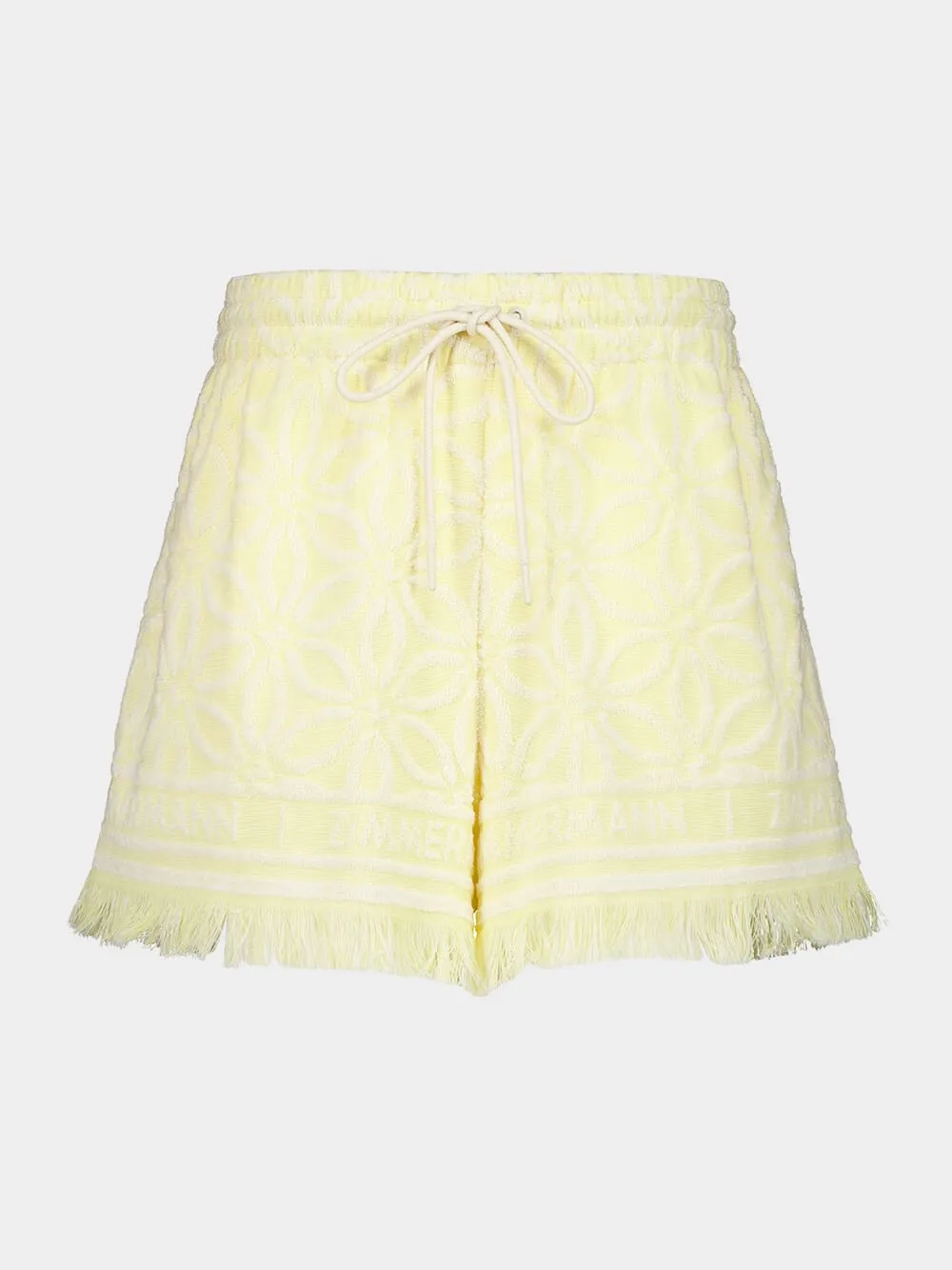 Yellow Cream Coco Towelling Shorts