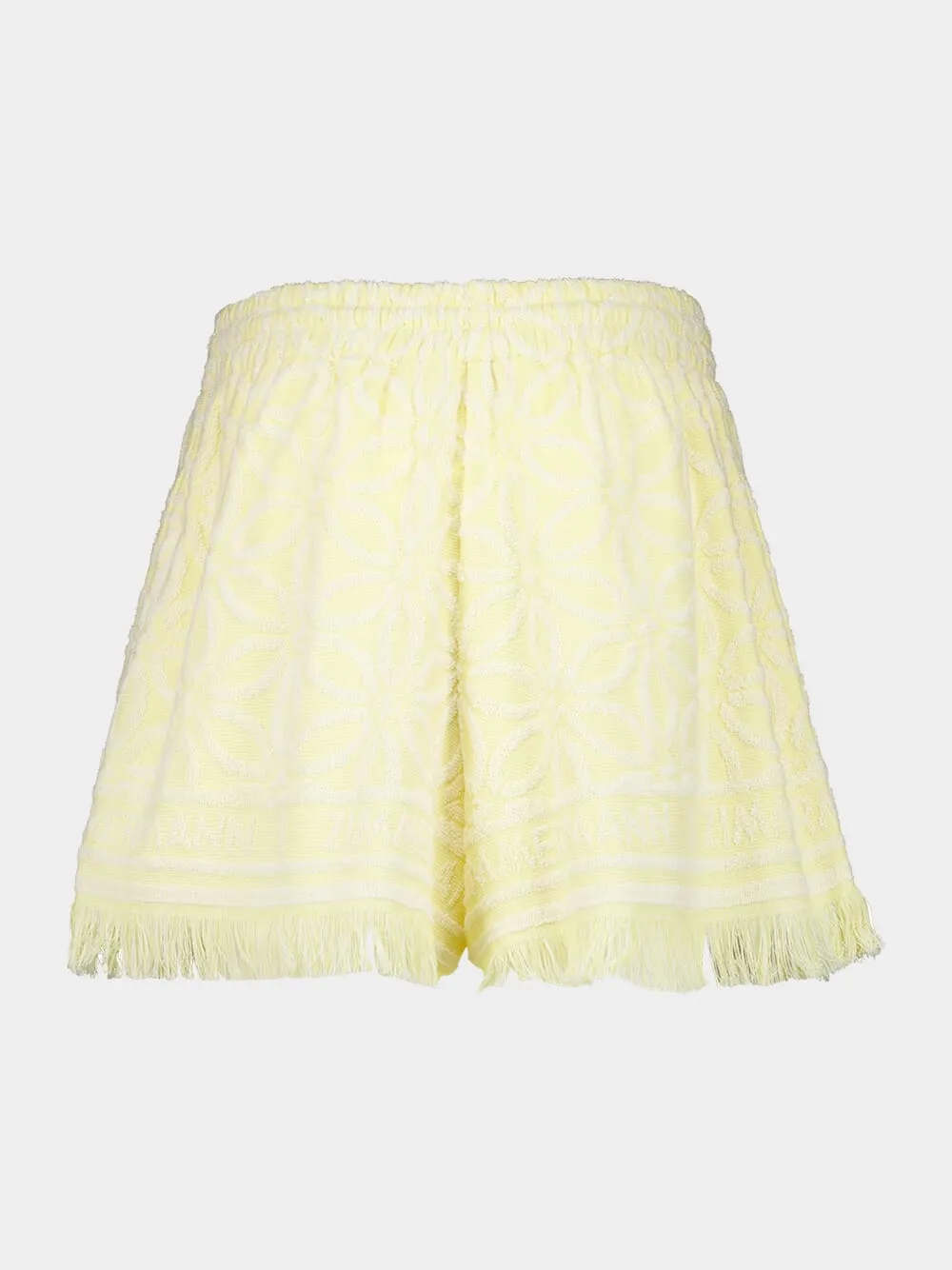 Yellow Cream Coco Towelling Shorts