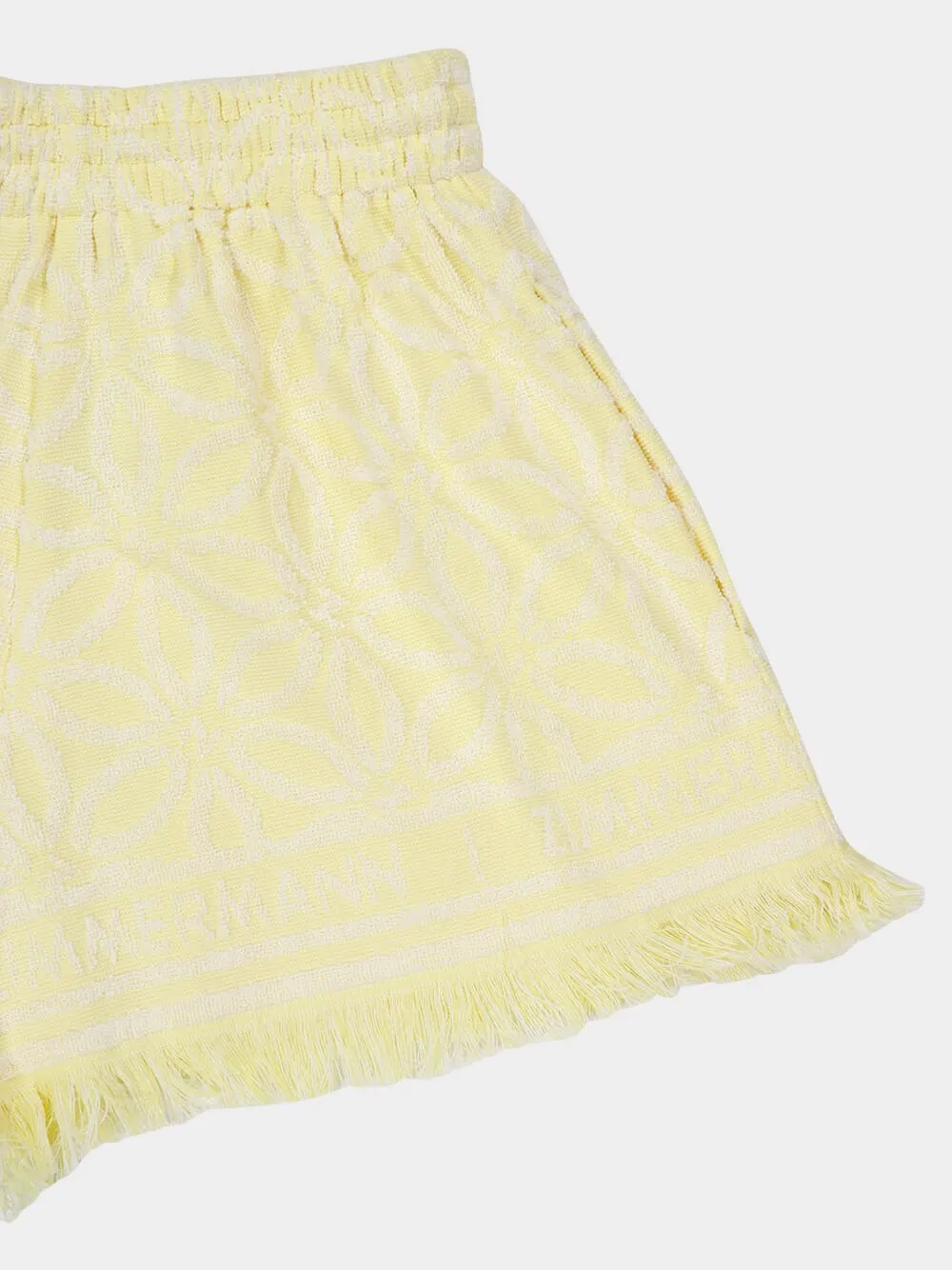 Yellow Cream Coco Towelling Shorts