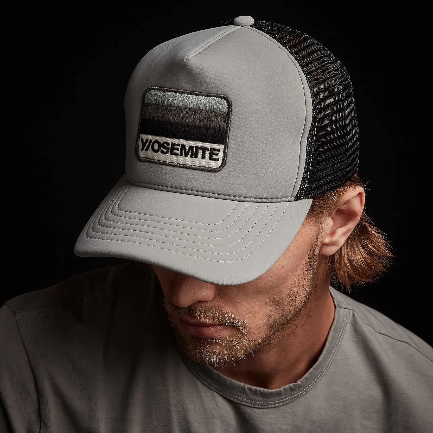 Y/OSEMITE Patch Scuba Trucker - Pale Grey