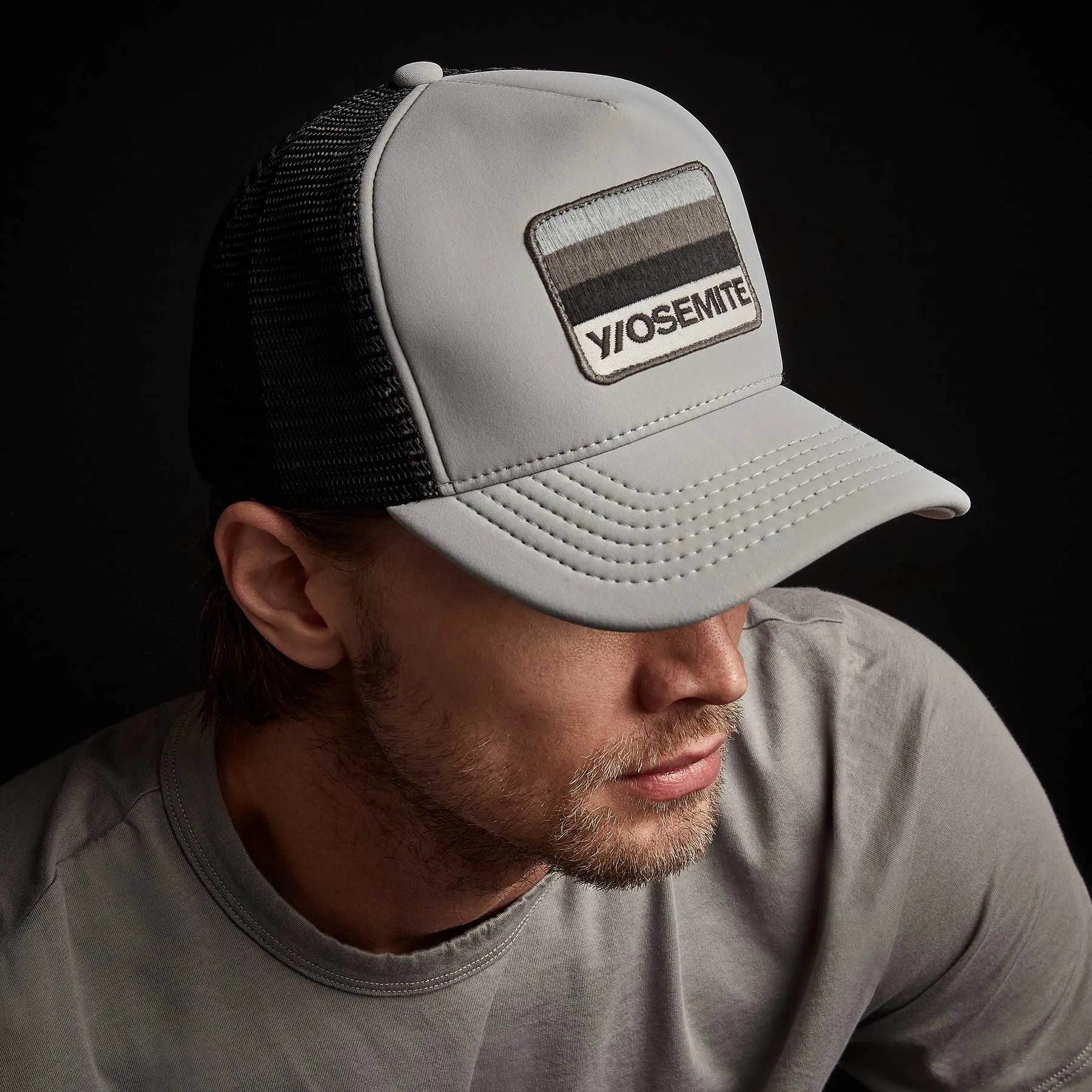 Y/OSEMITE Patch Scuba Trucker - Pale Grey