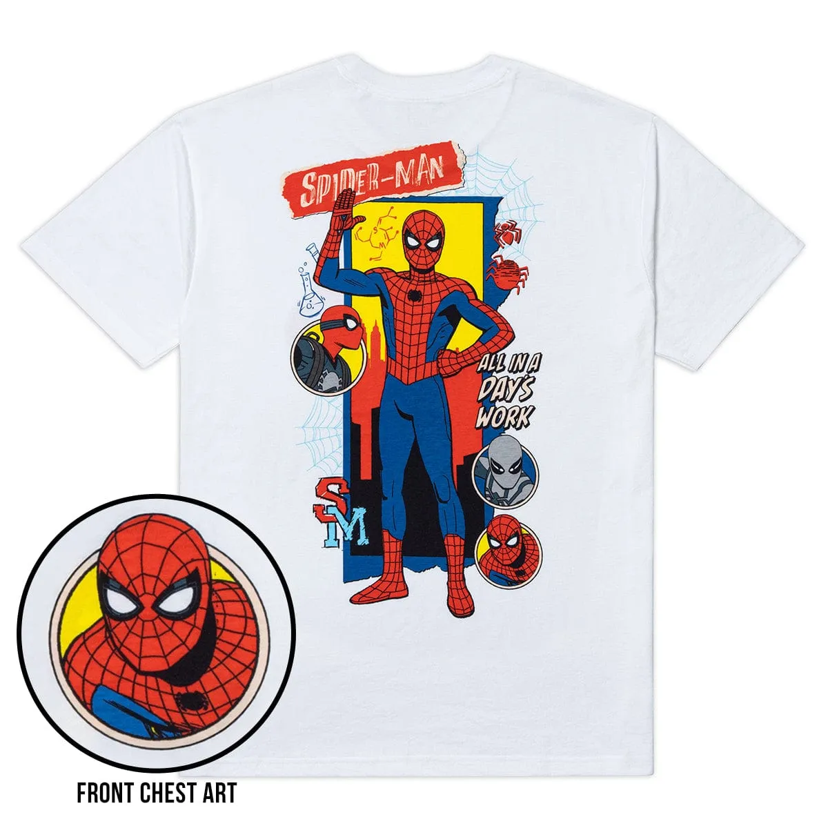 Your Friendly Neighborhood Spider-Man "All in a Day's Work" – Crewneck Tee