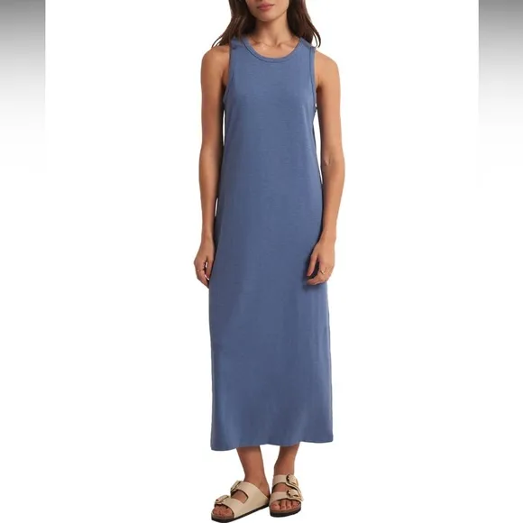 Z SUPPLY NWT Mystic Midi / Maxi Tank Dress - Stormy Blue - Simple Casual