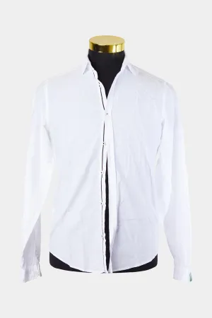 Zara Man White Button Down Slim Fit Shirt