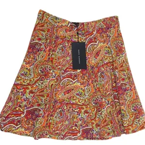 ZARA Woman Colorful Mosaic Flowy Paisley A-Line Mini Skirt XS High Waist NWT